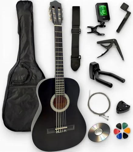 Ambre Pack Guitare Classique 4/4 + 10 accessoires